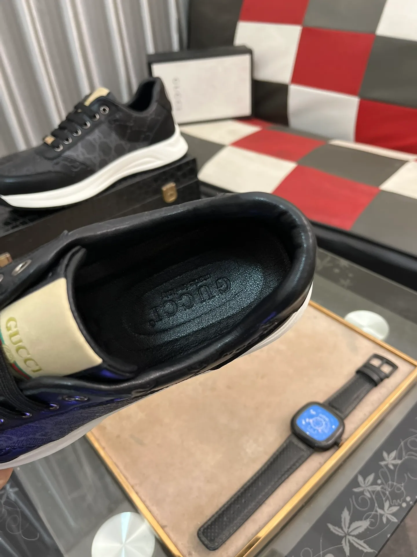 Men's Men's Shoes 💰420 ⌚️⌚️[GUCCI] Gucci men's casual shoes are absolutely popular 🔥The ultimate matching item for trendy men! Irresistible charm of super texture, the main recommendation, the upper is made of high-quality cowhide + breathable fabric, sheepskin feet, wear-resistant rubber sole, noble and elegant! Extremely comfortable🎁🎁You can be as handsome as you want💪 Size: 38-44!